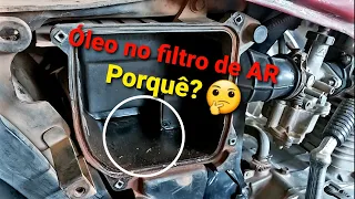 Moto saindo óleo pelo filtro de ar, será porque? vejo o motivo.