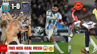 Argentina fans went crazy after Messi Free Kick winning goal against Ecuador