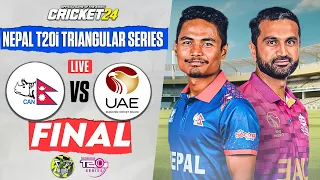 🔴Live NEPAL Vs UAE Final  Nepal T20 Triangular Series | UAE Vs NEP Triangular Series | Cricket 24