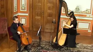 Duo Cell'Arpa (cello and harp) J. S. Bach - Siciliana - Trinitas TV 2012