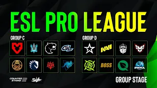 День 2  |  ESL Pro League Season 19 | Groups C & D | КРИВОЙ ЭФИР