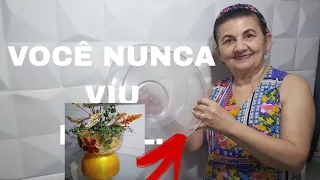 IDEIA INCRÍVEL COM VASO ACRÍLICO/DO LIXO AO LUXO/BY Socorro Rodrigues #reciclagemcriativa #diy