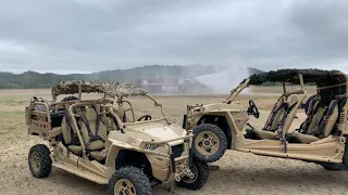 Spraying Dirt Airstrip for WWII C-47