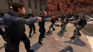 Black Mesa NPC Wars Episode 1 Security Guards VS HECU Marines