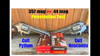 357 mag vs 44 mag Hard Barrier Penetration Test