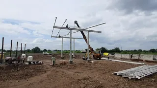 New Petrol Pump Site Canopy Erection || Canopy Erection || #dharmjeetindian