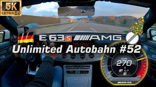 Last minute christmas shopping in munich - 612PS - AMG E63S @ Unlimited Autobahn #52 [5k60]