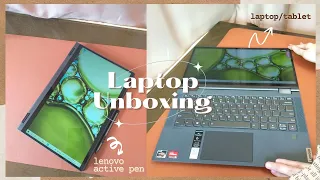 💻2 in 1 laptop unboxing ~ lenovo ideapad flex 5, w/ pen 🍀🌱
