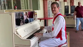 Magic Kingdom's Casey's Corner Piano Excellent Performance Walt Disney World