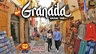 GRANADA Monumental - 4K (Ultra HD) Walking Virtual Tour Spain (2021)