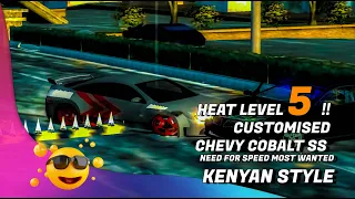 HEAT LEVEL 4 !!! BOUNTY !!!SPIKES WORKED !!! WITH MY CUSTOME CHEVY COBALT SS -NFS MOST WANTED