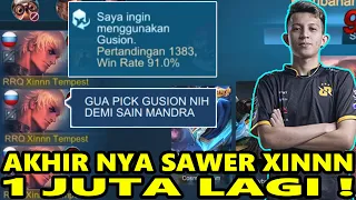 AKHIRNYA BISA NYAWER XINNN 1 JUTA LAGI ! SURUH DIA MAIN GUSION ! GILA WINRATE GS NYA 91% !! GILA COK