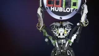 The Hublot Robot plays with the famous Euro 2016 referee’s board.