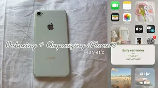 Unboxing + Organizing iPhone 8 ₍ᐢ•ﻌ•ᐢ₎ aesthetic vlog #unboxing #iphone #iphone8 #organizing