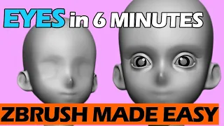 How To SCULPT EYES | Simple Eyelids Made Easy | Zbrush Quick Tutorials
