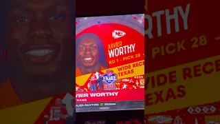 Chiefs fans reaction to Xavier Worthy being drafted 2024 NFL Draft Thank you Bills