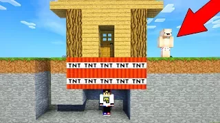 Майнкрафт ПЕ Выживание Как построить Дом ловушка 100% защита от Нуба Видео Minecraft Pocket Edition