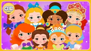 Принцессы из сказок - живые раскраски для детей * мультик игра Раскрась Принцесс с Лисенком Тимом