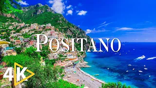 FLYING OVER POSITANO (4K UHD) - Calming Music Along With Beautiful Nature Video - 4K Video Ultra HD