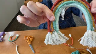 Virtual Craft Classroom for our Macramé Rainbow Take & Make