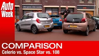 Suzuki Celerio vs Mitsubishi Space Star vs Peugeot 108 - English subtitled