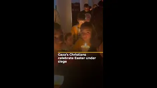 Gaza’s Christians attend Easter service in darkness  | #AJshorts