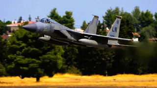 USAF Grim Reapers F-15 Eagle Low Level Full Afterburner Takeoff [4K]