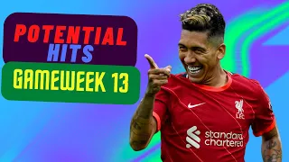 POTENTIAL HITS  AND CAPTAINCY FOR GAMEWEEK 13 | FANTASY PREMIER LEAGUE TIPS |