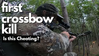 My First Crossbow Deer Hunt! (Is this cheating?) Kill & Grill