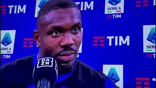 Intervista Thuram dopo Inter 1-0 Roma, felice come una pasqua