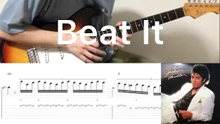 Michael Jackson - Beat It (guitar cover with tab)