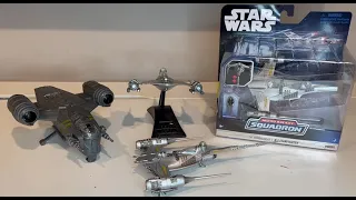 Star Wars Micro Galaxy Squadron Mandalorian N-1 Starfighter Review and Comparison