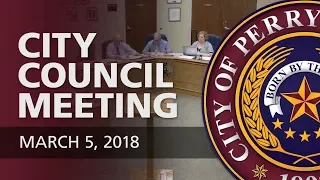 City Council Meeting - March 5th, 2018