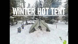 Winter camping in 15 F Hot tent