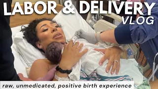 LABOR AND DELIVERY VLOG | with no epidural (positive birth experience) Harmony