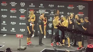 UFC Singapore Max Holloway vs Korean Zombie Weigh in (LIVE)