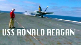 USS Ronald Reagan Jet Aircraft Carrier  Flight Deck Tour