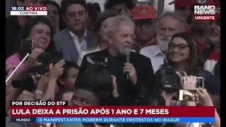 Veja o discurso completo do ex-presidente Lula após deixar a sede da PF