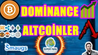 BITCOINDE DOMİNANS ARTIŞI ALTCOİNLERE DÜŞÜŞ GETİRİYOR! BU SEVİYELERE DİKKAT! |Btc Analiz| Altcoin|