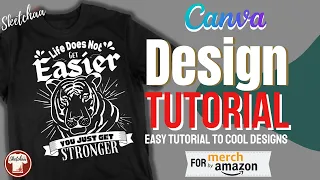 Merch by amazon t shirt design with canva | Canva T shirt tutorial