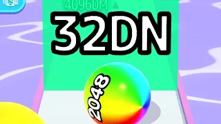 BALL RUN 2048 — INFINITY ∞ 32 DN (D-N-LLION 🙂)
