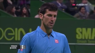 Novak Djokovic - The master of saving match points - saved 5 match points against Verdasco- 6/1/2017