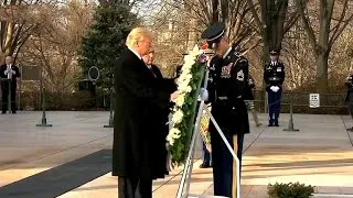 Trump lays wreath at Tomb of the Unknown Soldier