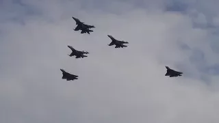 Репетиция МАКС 2017 - семейство Сухих / MAKS 2017 Rehearsal - Sukhoi's family