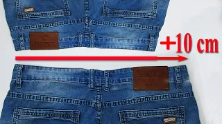 ✅ A clever trick to subtly increase the size of jeans / how to expand jeans at the waist