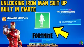 How To Unlock Iron Man Suit Up Built in Emote - Fortnite Iron Man Awakening Challenges (UPDATED)