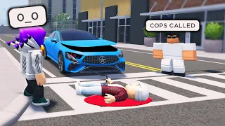 I Ran From The Cops After Driving Over An Old Lady... (Roblox)