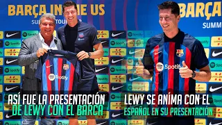 ASÍ fue la PRESENTACIÓN de ROBERT LEWANDOWSKI con el FC BARCELONA, LEWY se ANIMA con el ESPAÑOL