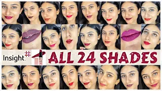 Insight all 24 lipstick shades swatch’s + try-on 💋🤩| beautiful lipstick for all occasions ♥️💄