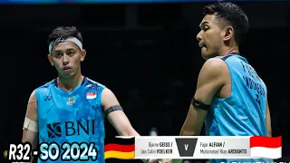 Fajar Alfian/Rian Ardianto vs Bjarne Geiss/Jan Colin Voelker || R32 Singapore Open 2024